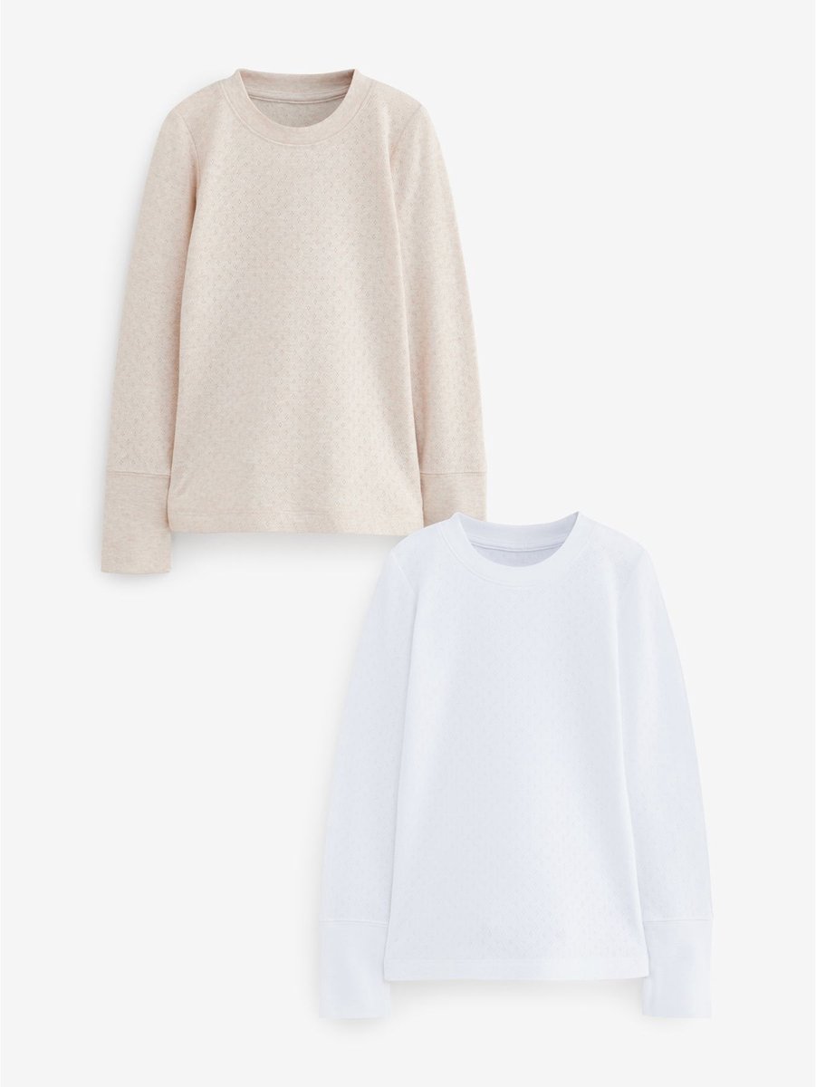 Next - Meisjes - paars - Thermische top met lange mouwen - Wit