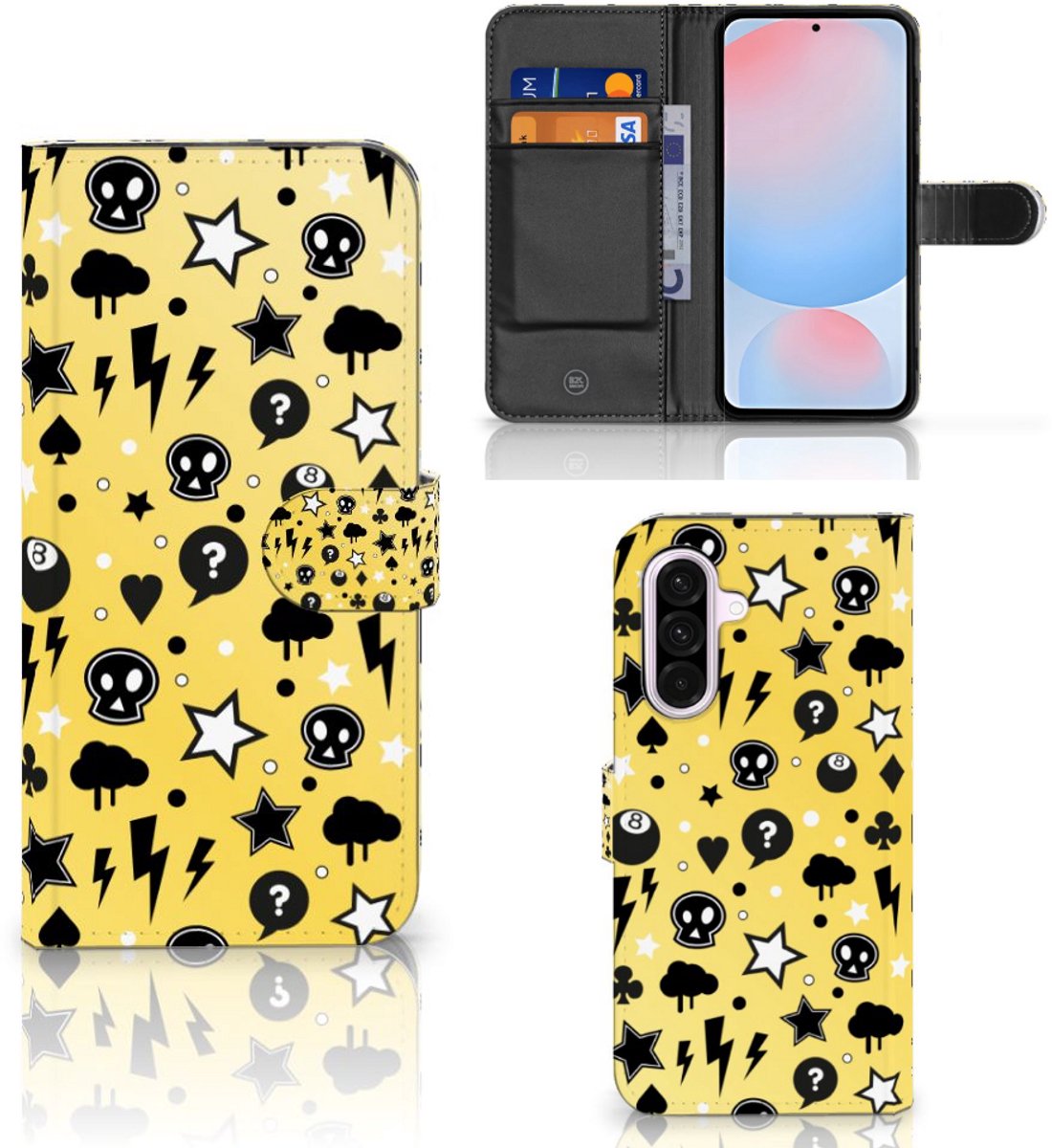 Telefoonhoesje met Naam Samsung Galaxy A56 Punk Geel