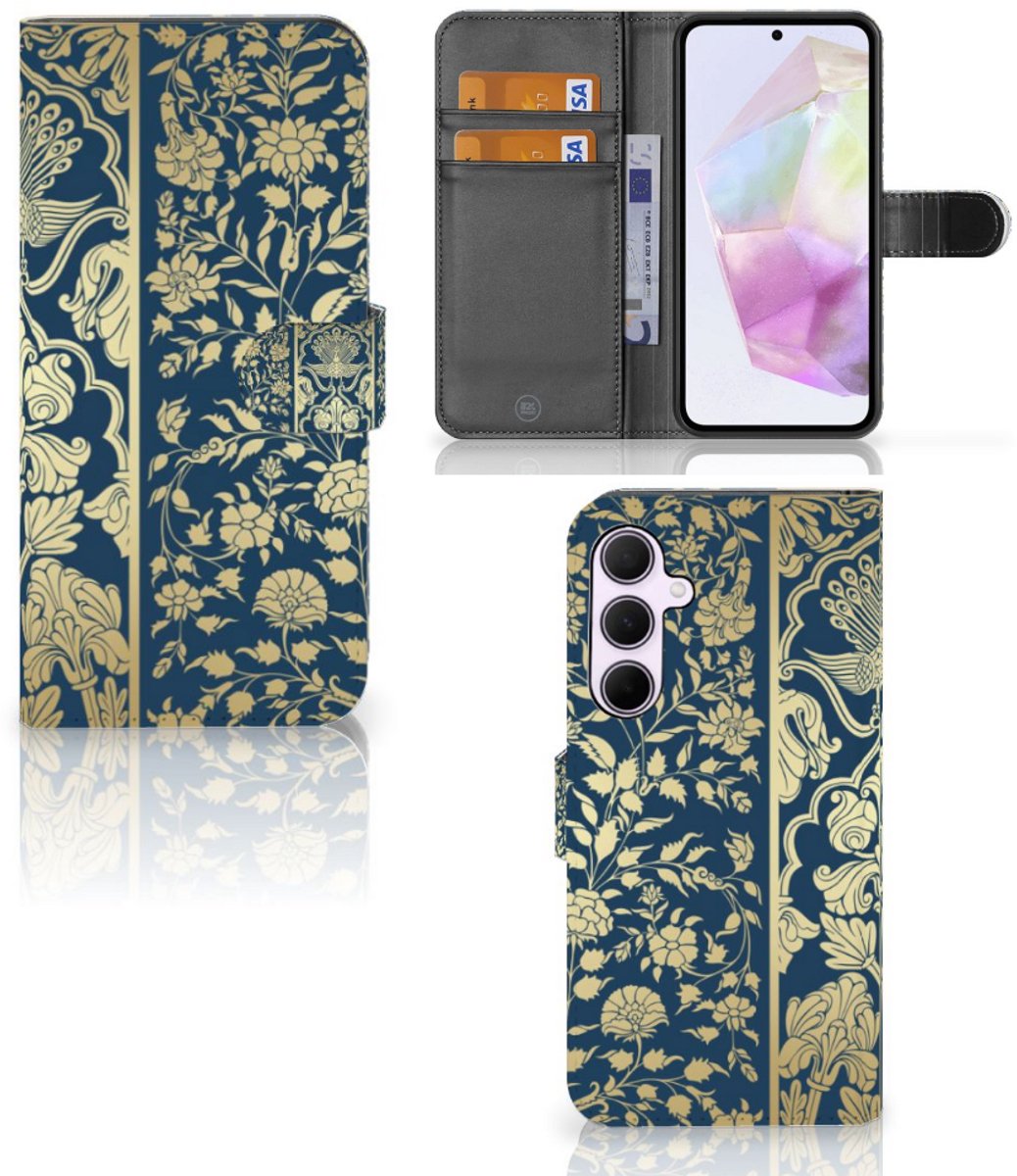 Samsung Galaxy A35 Hoesje Beige Flowers