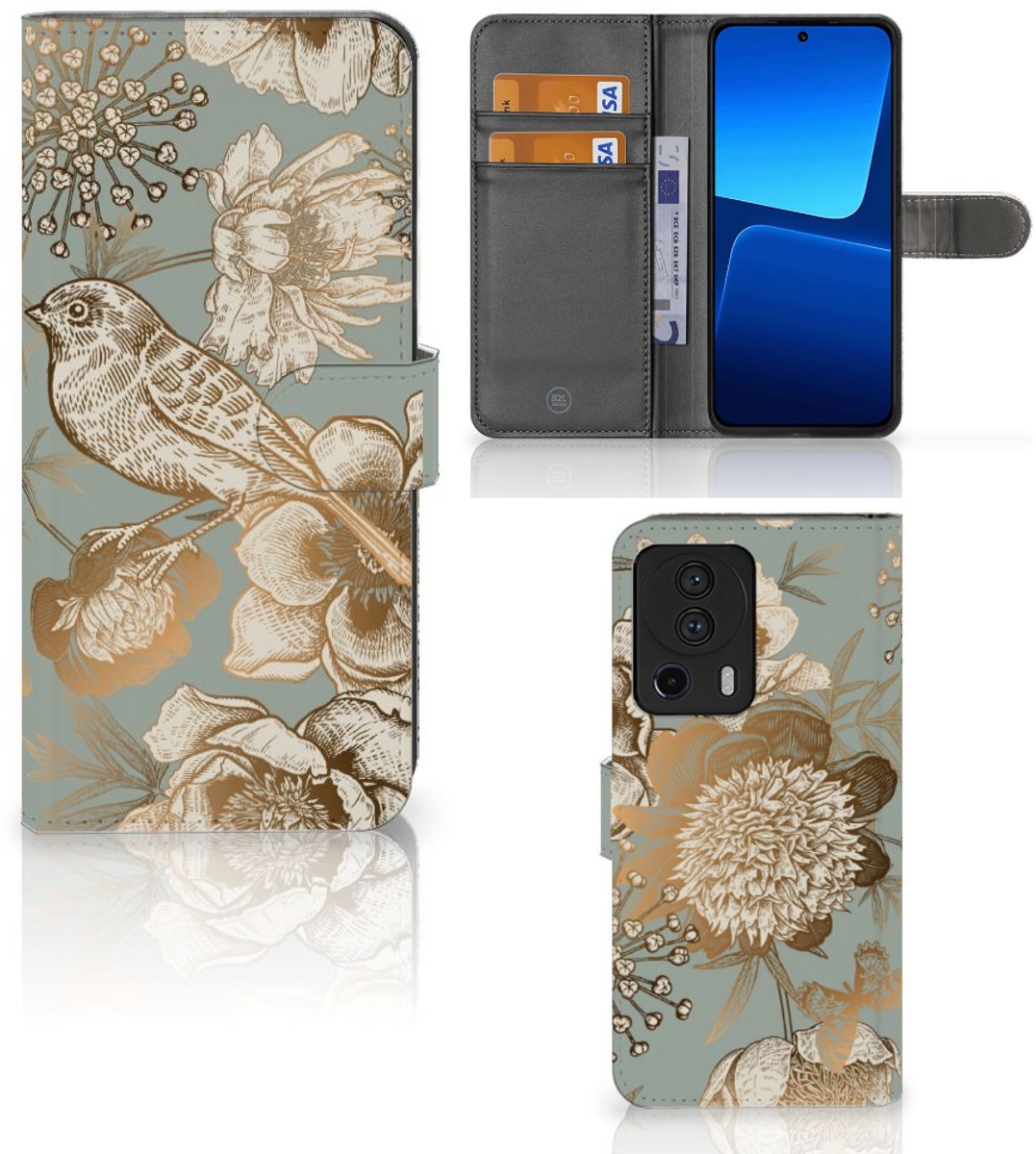 Hoesje voor Xiaomi 13 Lite Vintage Bird Flowers