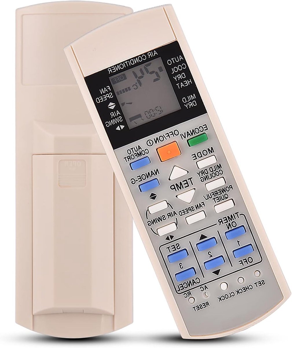 Vervangende afstandsbediening voor airconditioner, compatibel met A75C3300, A75C3208 en A75C3706, witte ABS uitvoering, ideaal voor koeling en verwarming