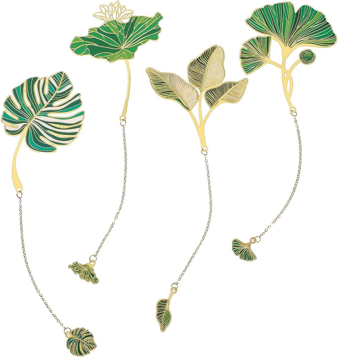 Elegante metalen boekenleggers in lotusbladvorm - Perfecte accessoires voor boekenliefhebbers, schrijvers en studenten, ideaal als cadeau voor verjaardagen en speciale gelegenheden