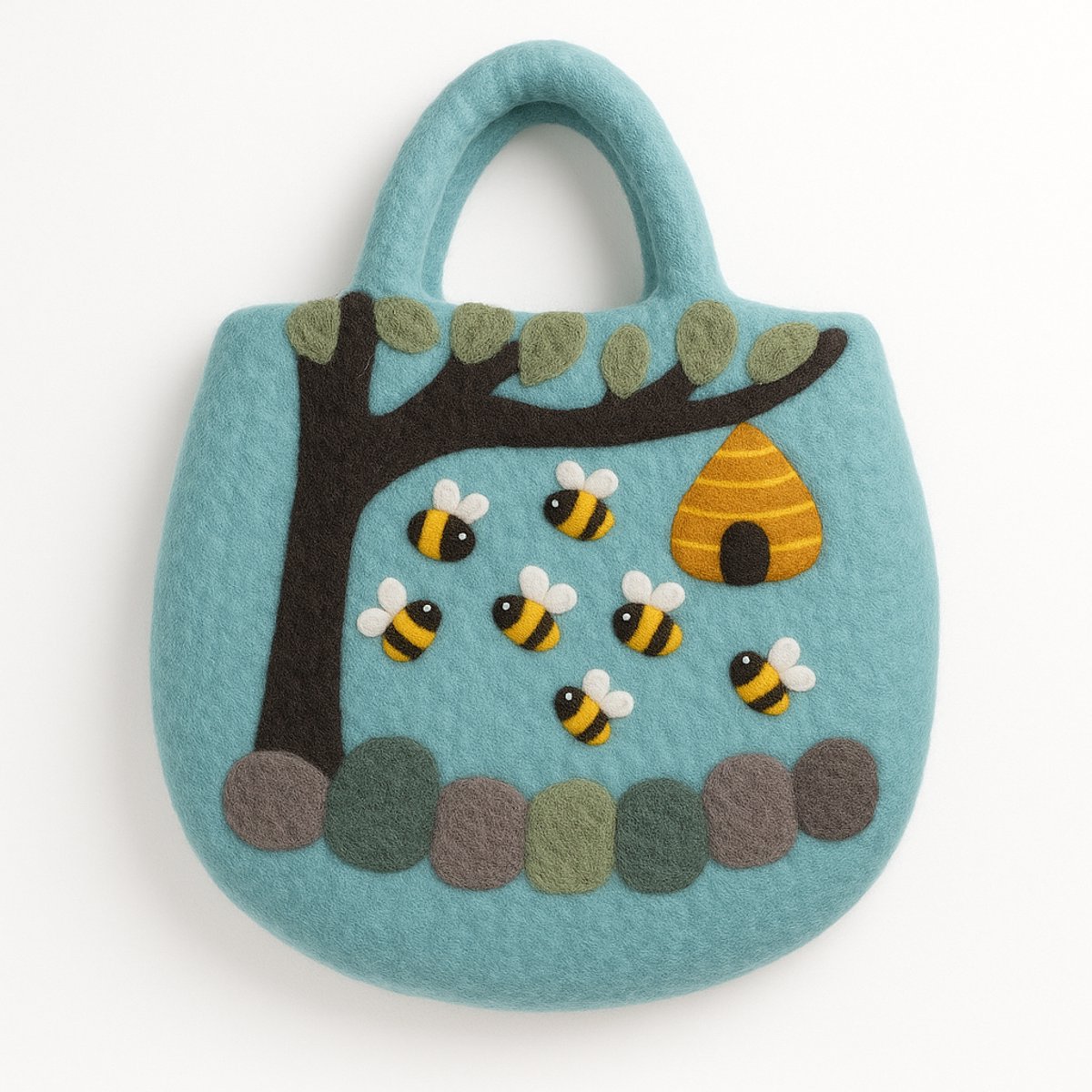 Boom en Bijenkorf Gevilte Tas - 35x27cm