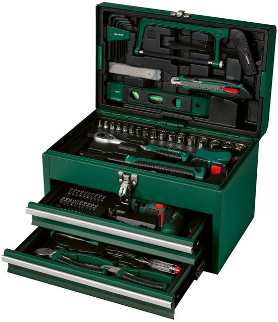 PARKSIDE® Gereedschapskoffer met accu-schroevendraaier - Set: 92-delig