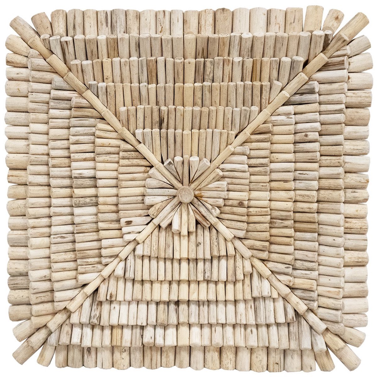 Teakhouten wandpaneel 60x60