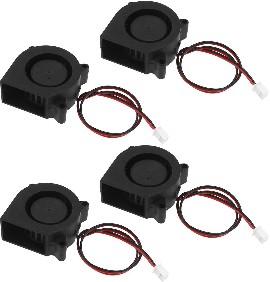 Elzusha - 4 x Ventilator - 12V Koelventilator - Snelle en efficiënte koeling - 4020 Formaat - Plug-and-Play - Geschikt voor 3D-printers - Duurzaam