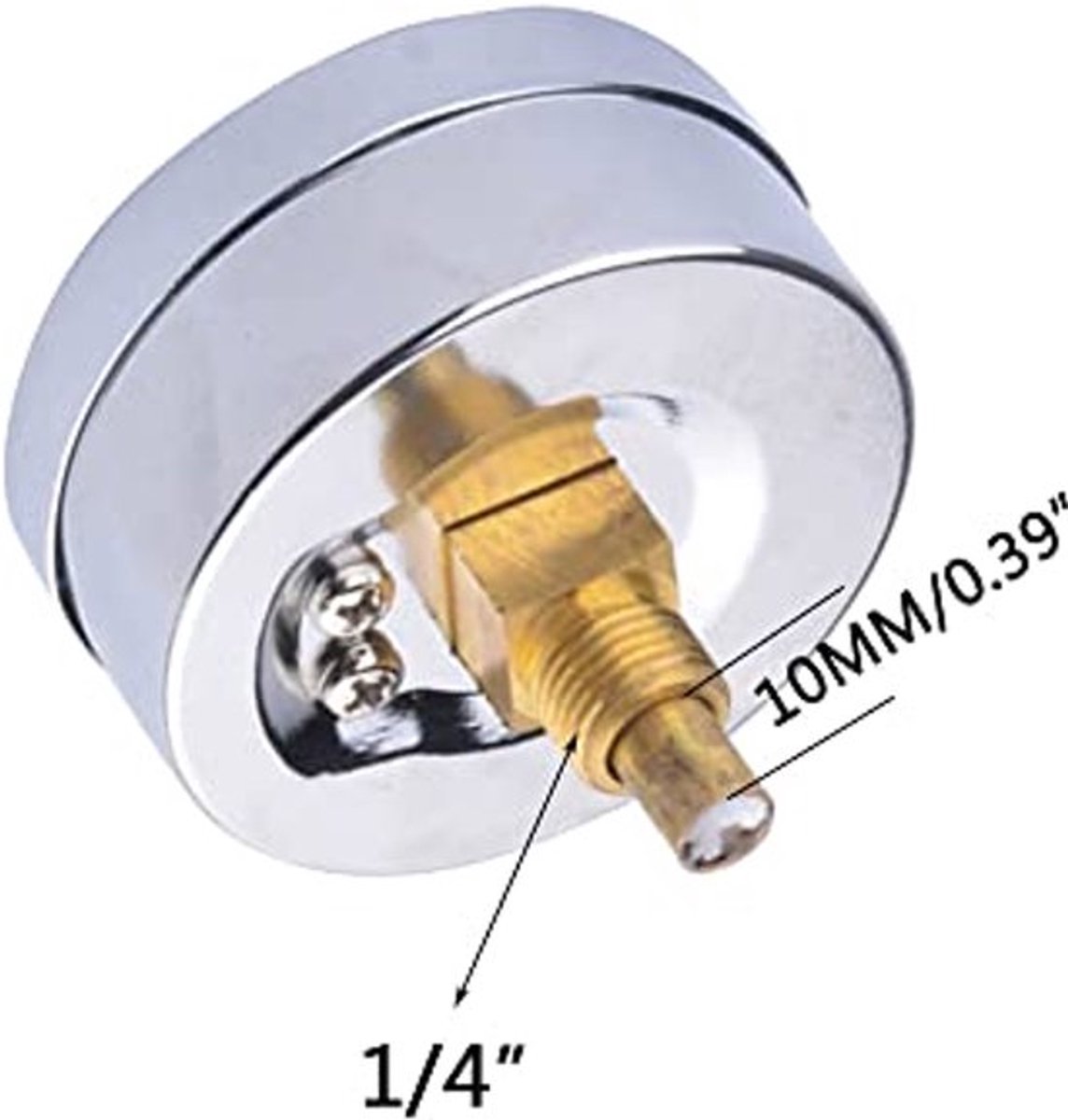 Thermomanometer 1/4 BSPT-Gewinde Anschluss 0-120°C (0-10 bar) Temperatuurmanometer