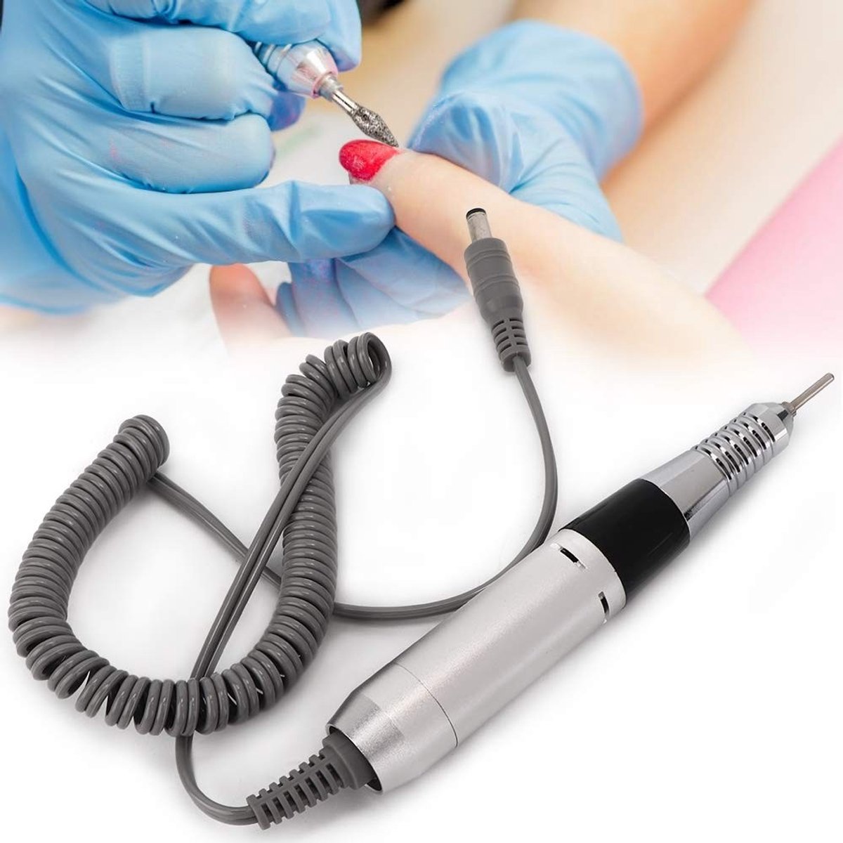 Dailygoods - Nagelfrees handstuk - Elektrische nagelvijl - Stille werking - Handig formaat - Manicure accessoires - Voor professionele nail art - Comp