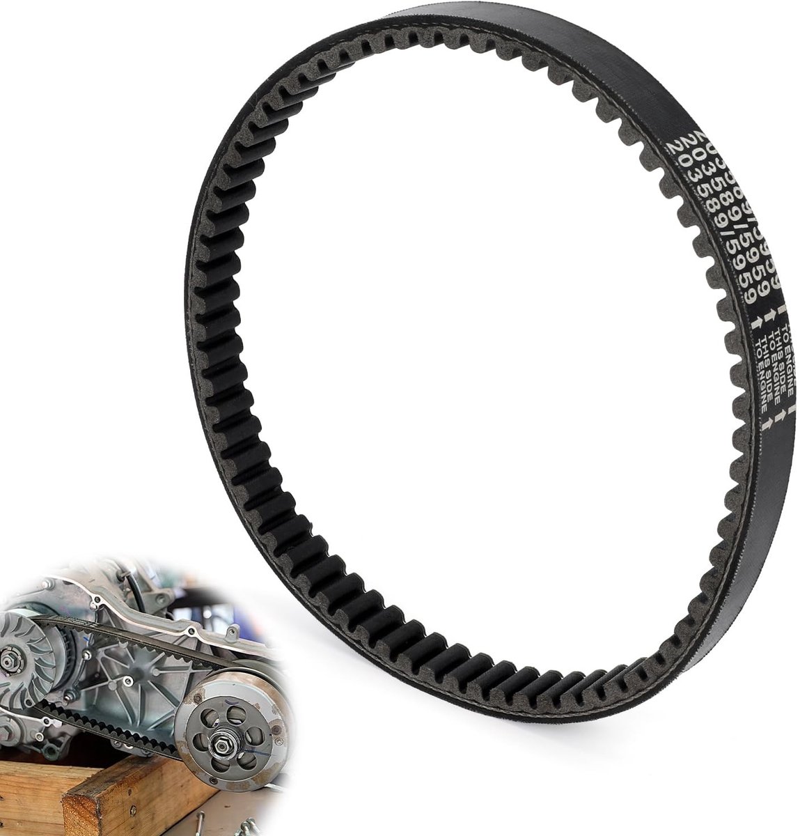 Dailygoods - Go Kart Aandrijfriem - Vervangingsriem - Kwaliteit rubber - Geschikt voor Manco en Comet - 30-Serie - Duurzaam en sterk - Zwart