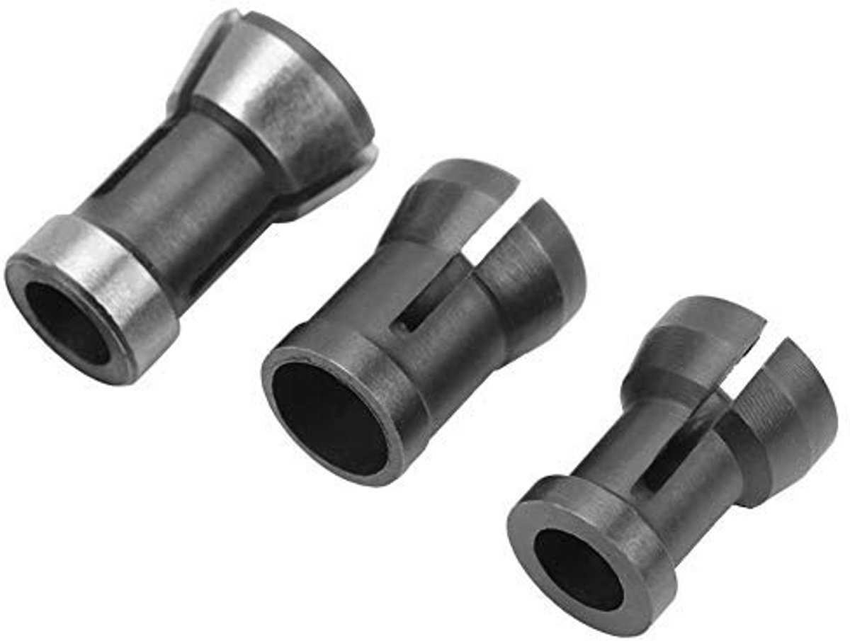Dailygoods - Chuck Adapters - Houtbewerking - 3 stuks - Snijkop - Hoge snelheid staal - Precisie gereedschap - Geschikt voor houtbewerking