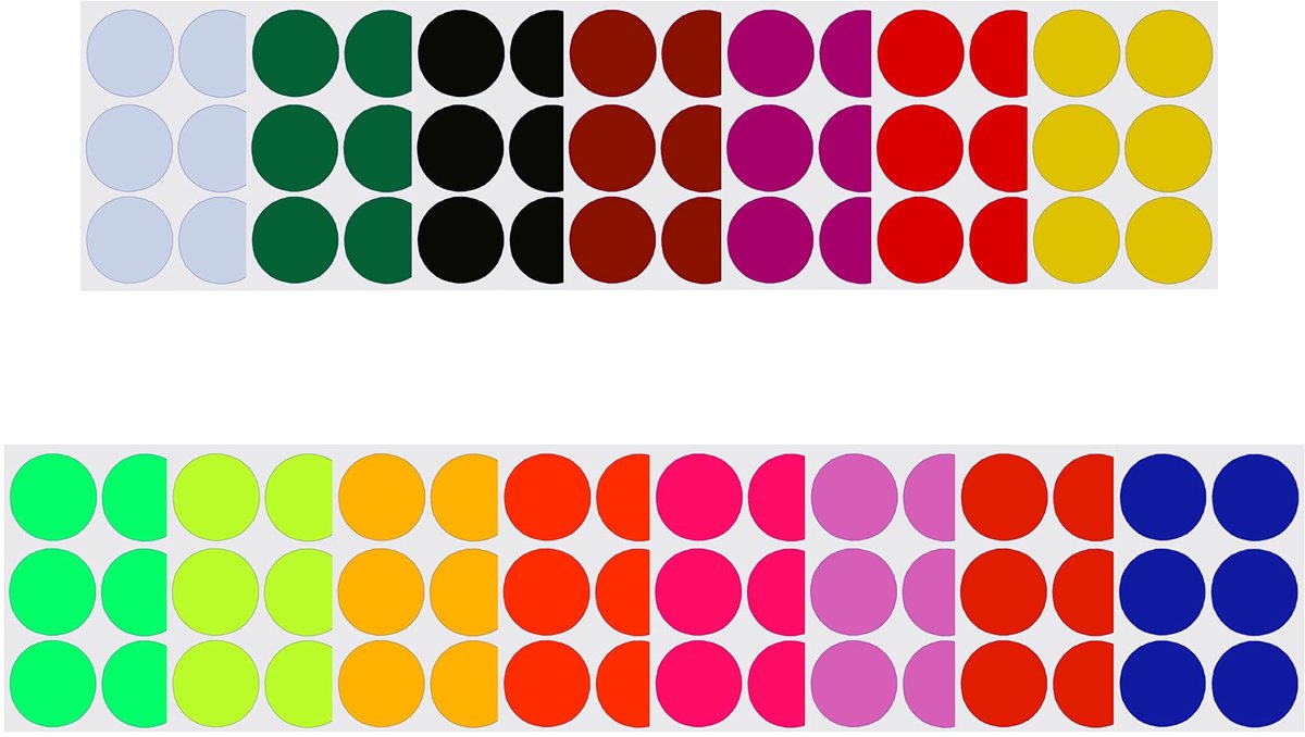Dailygoods - Ronde 2 Inch Gekleurde Codering Labels - 90 Pack Stickers - Easy Peel - Permanente Lijm - Ideaal voor Organisatie