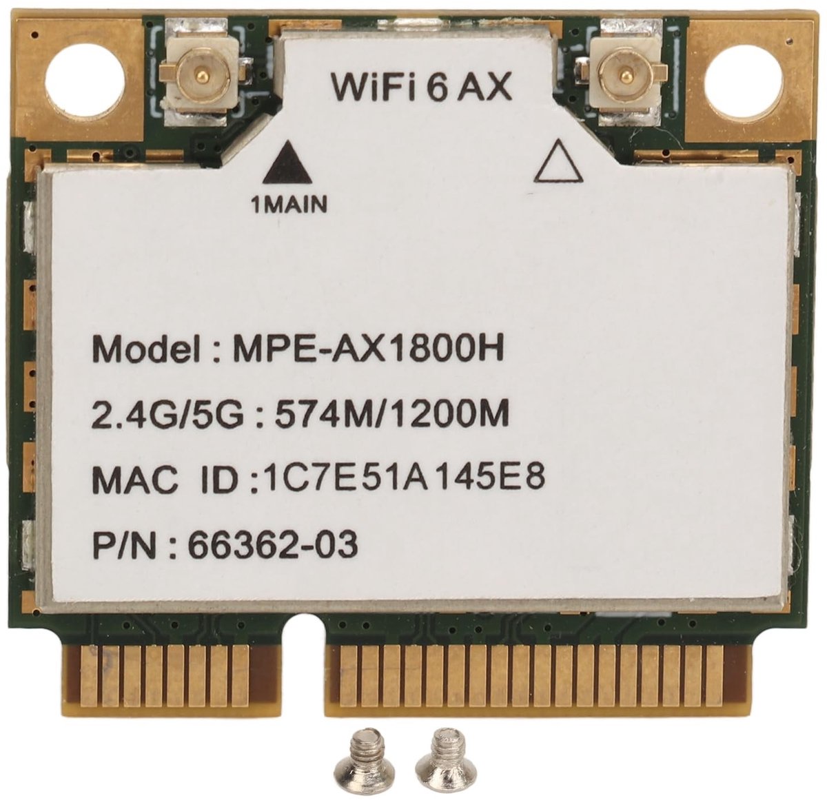 Dailygoods - Wifi 6-kaart - Dual-band WiFi-adapter - Maximale snelheid tot 1200 Mbps - Mini PCIE-interface - Ideaal voor gaming en streaming - Betrouw