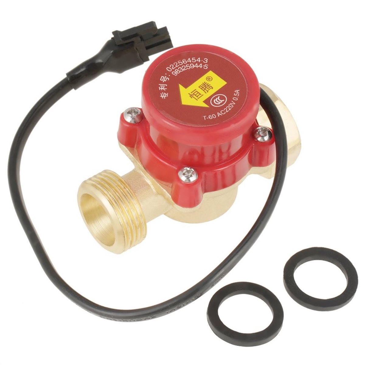 Dailygoods - Water Flow Switch - Waterpomp - Automatische werking - Rood - Lage waterdruk - Huishoudelijk gebruik - 220V