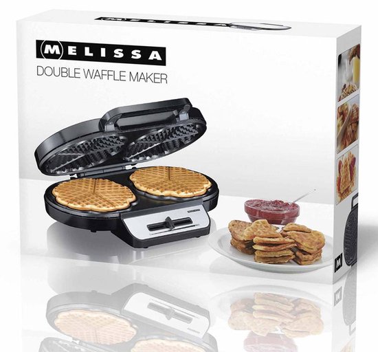 Melissa Wafelijzer - Hartvorm - 1200W - Dubbele Wafelmaker - 10 wafels per keer - 16250087 - Zwart — afbeelding 4