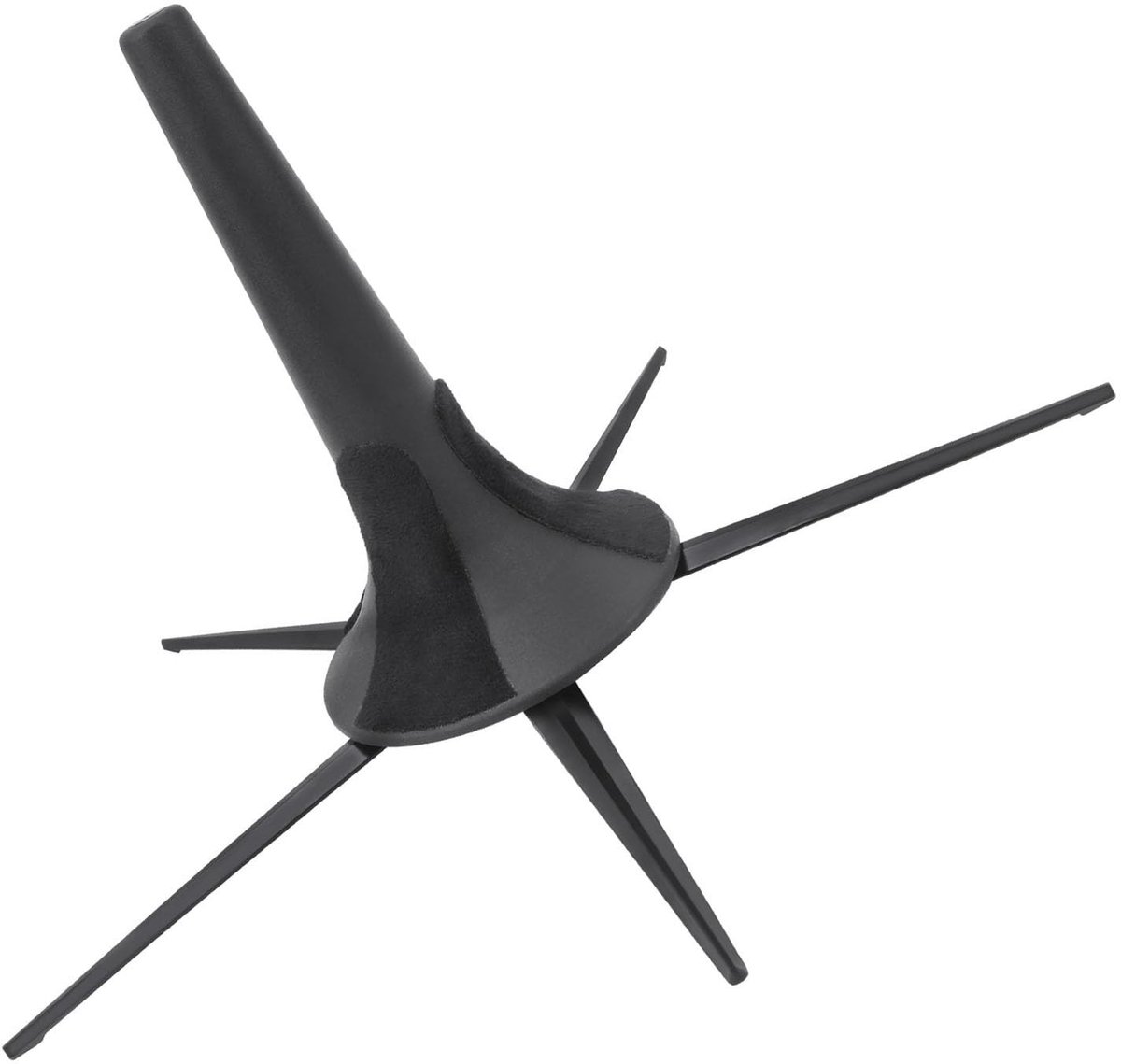 Dailygoods - Trompethouder - Opvouwbare trompethouder - Ruimtebesparend - Zwart - Trompetinstrumenten - Geschikt voor muziekliefhebbers - Compact ontw