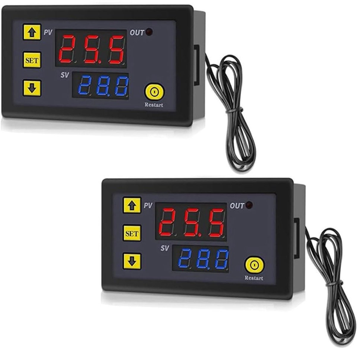Dailygoods - Digitale Temperatuurcontroller - NTC Sensor - Temperatuur bereik van -50 tot 110°C - Precieze metingen - Geschikt voor diverse toepassing