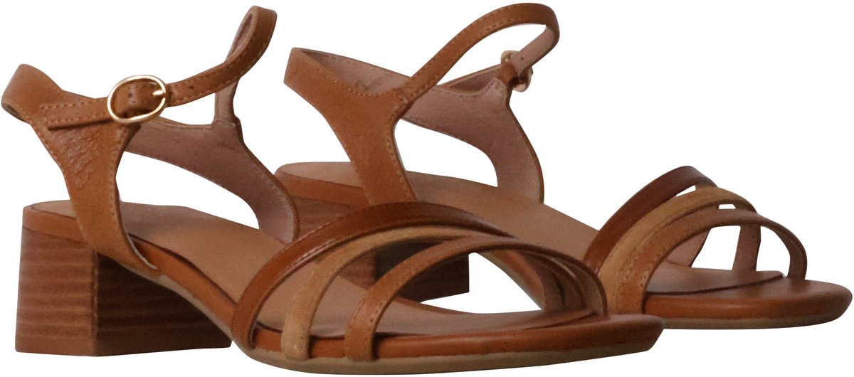 Luan leren sandalen met hak