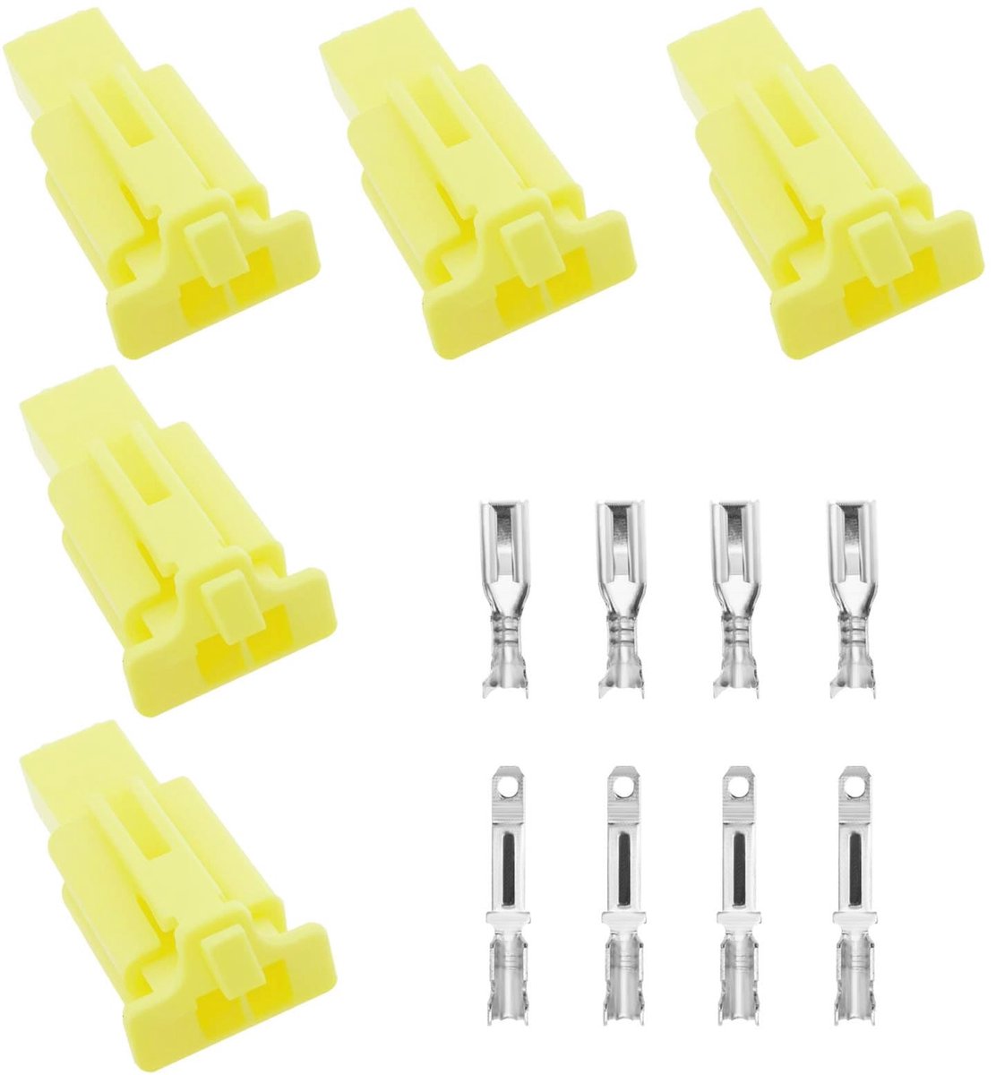 Zeynomax - 2-pins autoconnector - Waterdichte stekkers - Geschikt voor motorfietsen - Geel - Mannelijke en vrouwelijke aansluitingen - Perfect voor ..