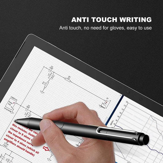 Livia home 2.0 Kantelpen - Stylus voor Touchscreen - 4096 Niveaus Druk - Zwart - Ideaal voor Creatieven - Geschikt voor Microsoft Surface Pro — afbeelding 4