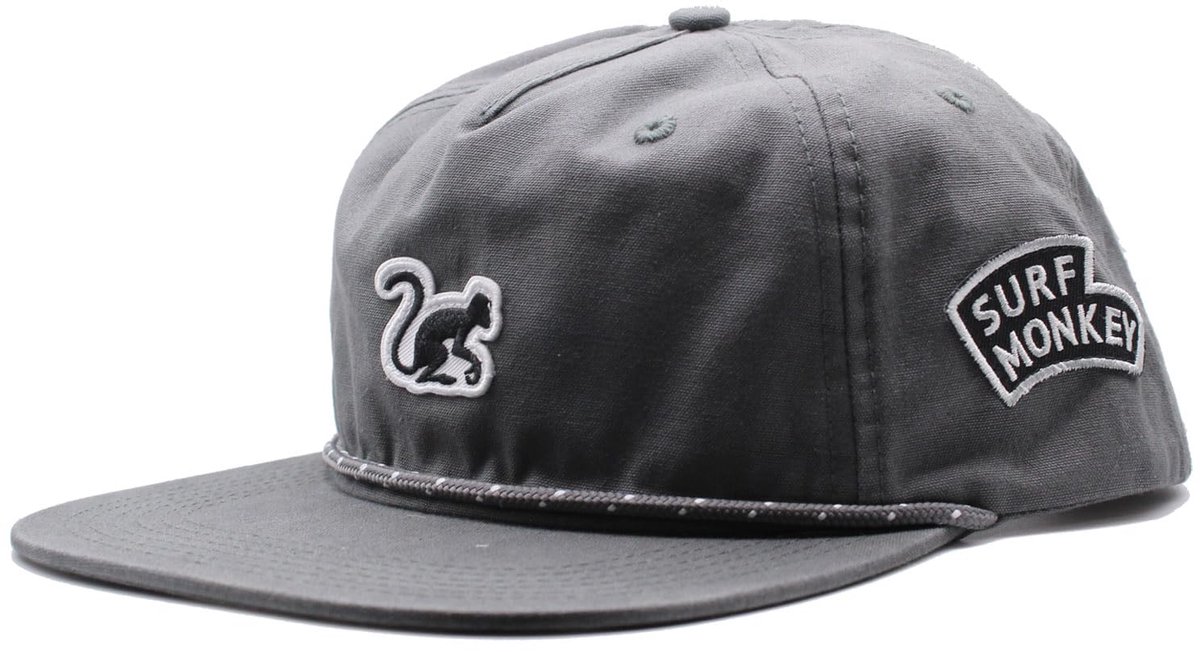 5-panel pet met trekkoord voor heren/dames - 100% biologisch katoen - One size (grijs)
