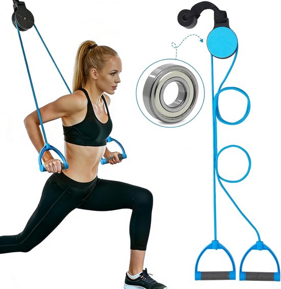 Schoudertrainer Katrol voor Deur - Schouder Revalidatie en Fysiotherapie Trainer met Trekkoord - Fitness en Mobiliteit Training voor Thuisgebruik - Katrolmodel