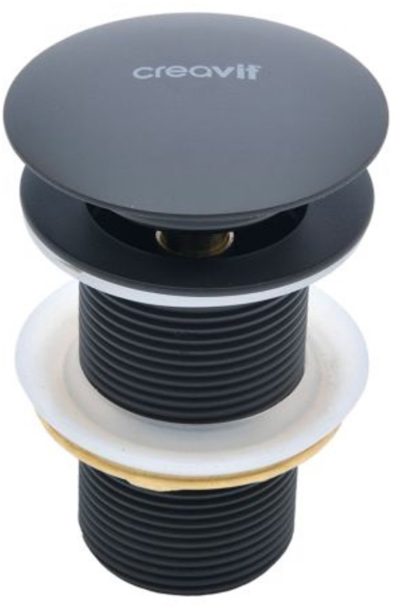 Afvoerplug – Click Waste 5/4 – Met overloop – Mat zwart
