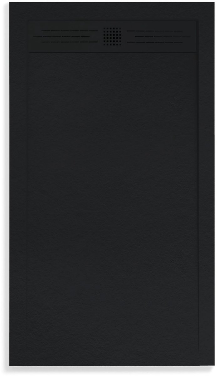 Veroni Elite Flat Composietsteen Douchebak Zwart 180x90x3cm