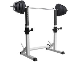 Linkforu - Verstelbaar - Squatrek - Halterstandaard - Krachttraining - Fitnessrek - Stabiel - Compact - Homegym - Multifunctioneel