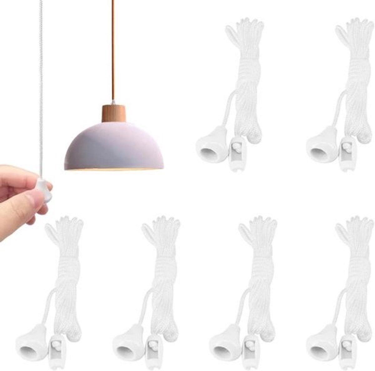 6 stuks reservesnoeren voor plafondschakelaar 15 m badkamerschakelaar wit licht