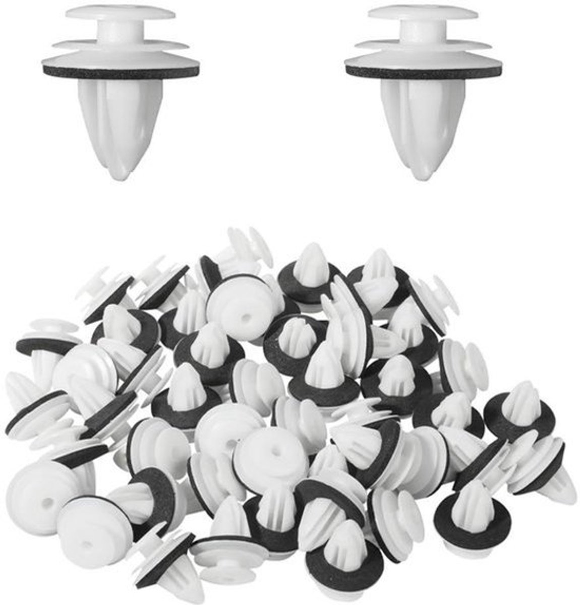 Autodeur clips - 100 stuks - Sponspad design - Kunststof bumperklemmen
