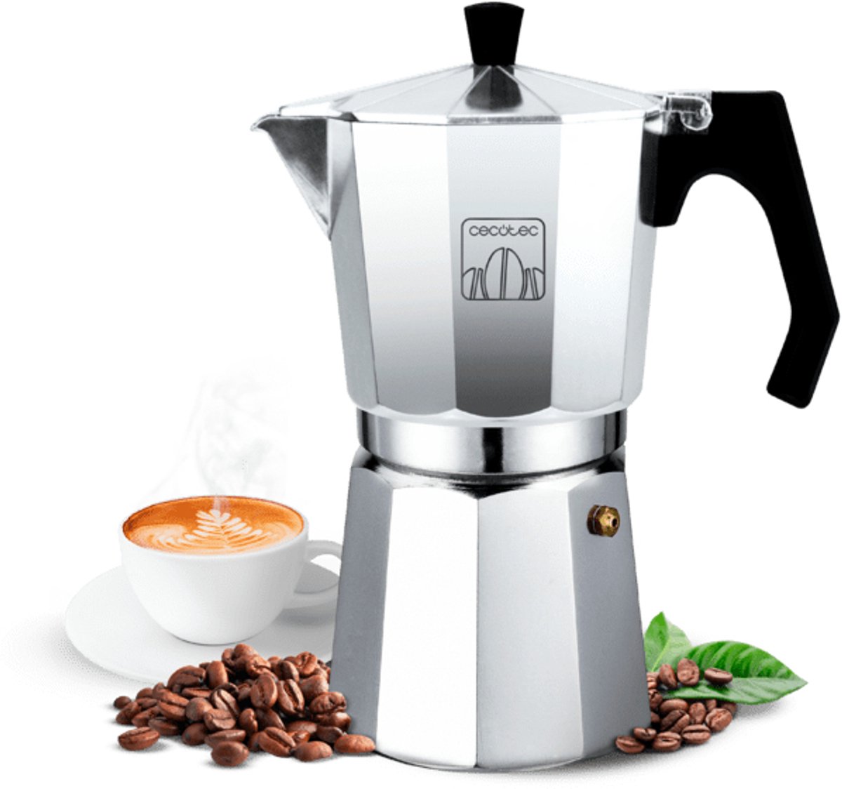 Cecotec MokClassic 300, Moka Express, 0,15 l, Aluminium, Aluminium, 3 kopjes, Gemalen koff