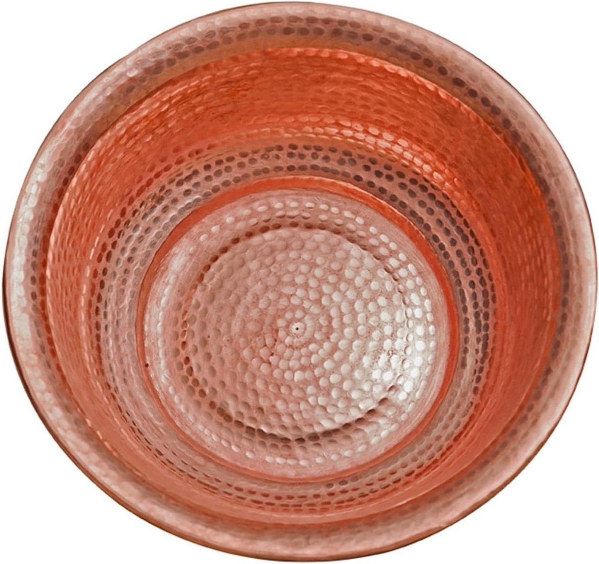 Koperen Kom - Voetenbad Bak - Persoonlijke Verzorging - Handgehamerd Design - 34 cm - Rood