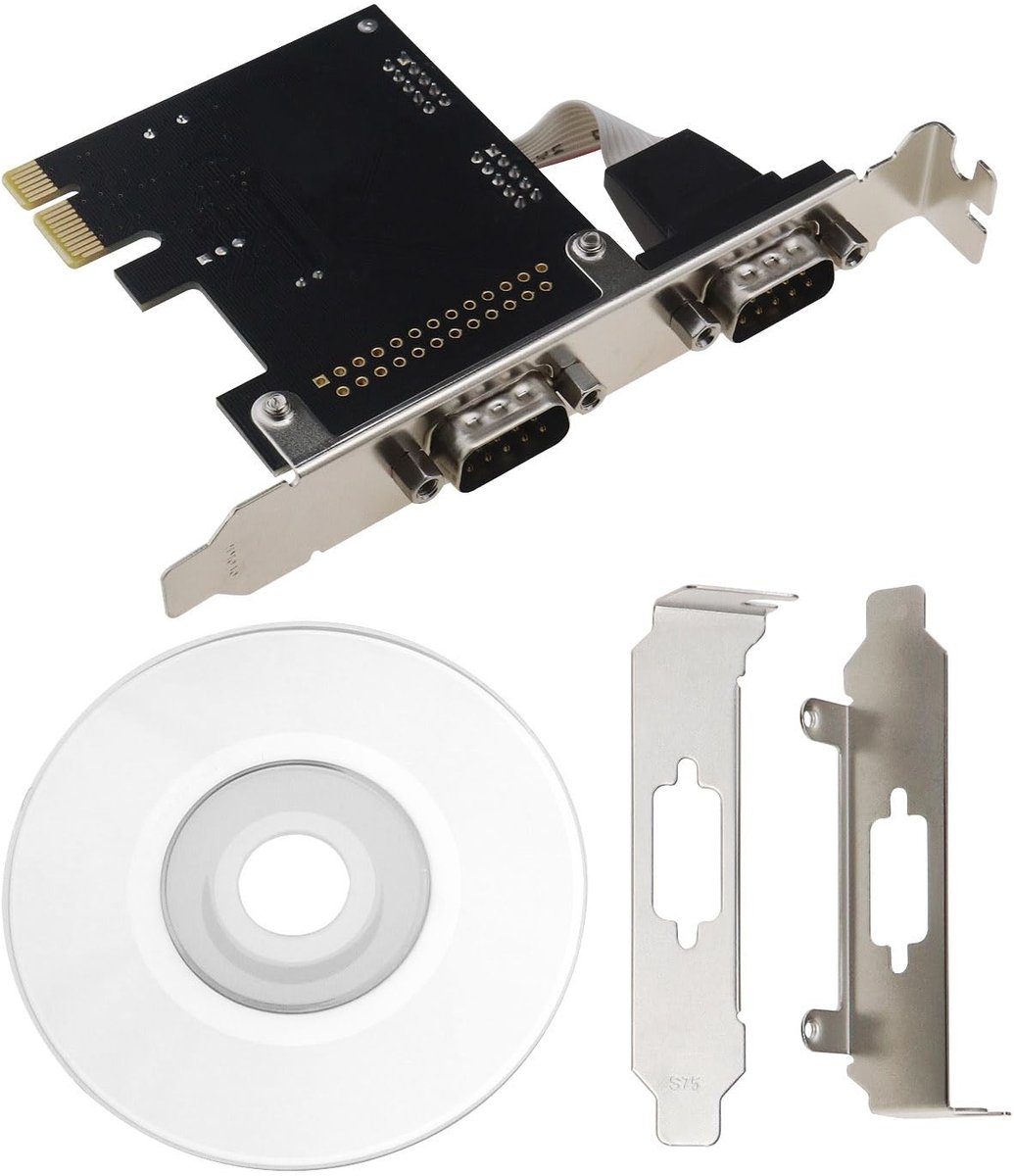 Allecto - PCI Express Seriële Kaart - RS232 Adapter - Ideaal voor PC-uitbreiding - Standaard/Laag Profiel - Betrouwbare Seriële Verbinding - Geschi...