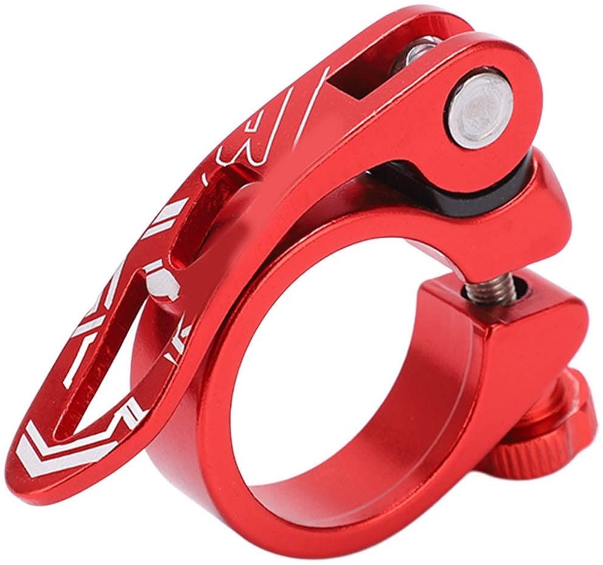 Livia home - MTB Fiets Zadelpen Klem - Snelle Ontgrendeling - Aluminium - Rood - Verstelbaar en Lichtgewicht - Geschikt voor Fietsen - Klemmaat 34.9mm