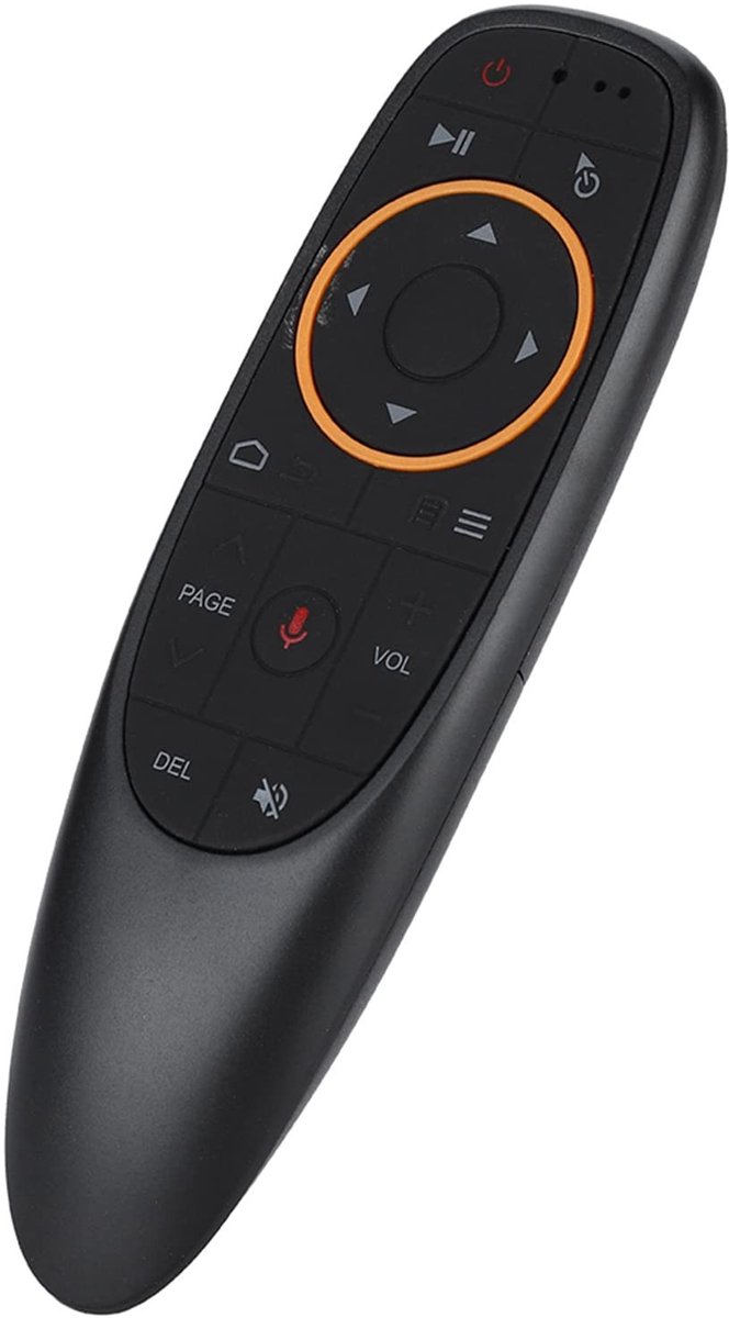 Jhubersproducts - Draadloze Air Mouse - Ergonomisch Toetsenbord - 10 Meter Bereik - Geluidsregeling - Geschikt voor TV Box en PC - Compact en Lichtgew