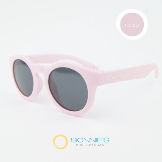 Sonnies - Lunettes de soleil Kinder Roma Rosa - Âge 1-3 ans - verres polarisés avec protection UV400 - monture légère - pliable et flexible - garçons et filles - lunettes de soleil pour enfants - couleur rose
