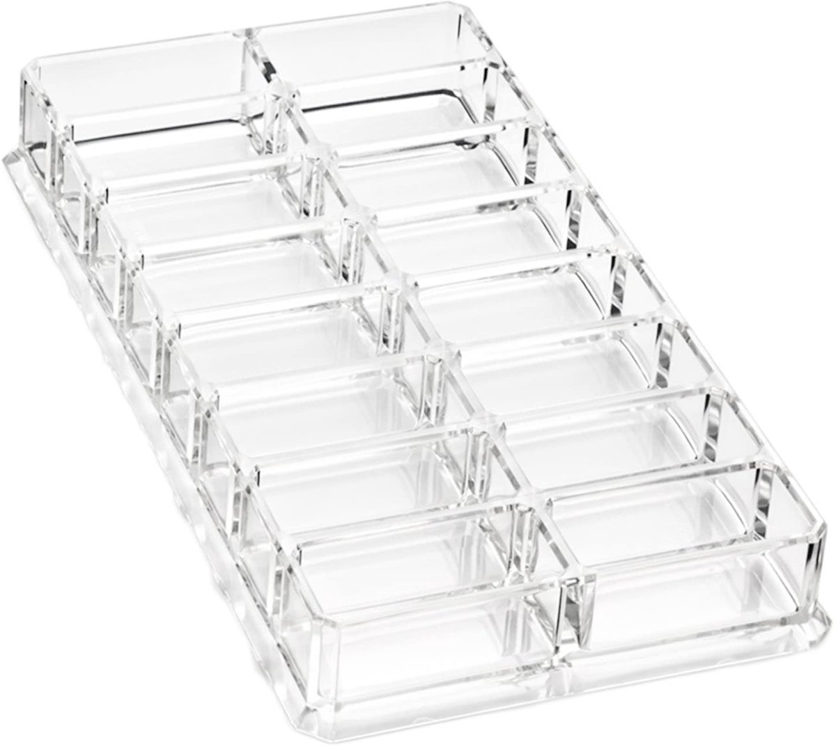 Jhubersproducts - Transparante Acryl Oogschaduw Organizer - Cosmetische Opbergdoos - 16 Roosters - Voor Oogschaduw en Blush - Handig en Stijlvol - Ges