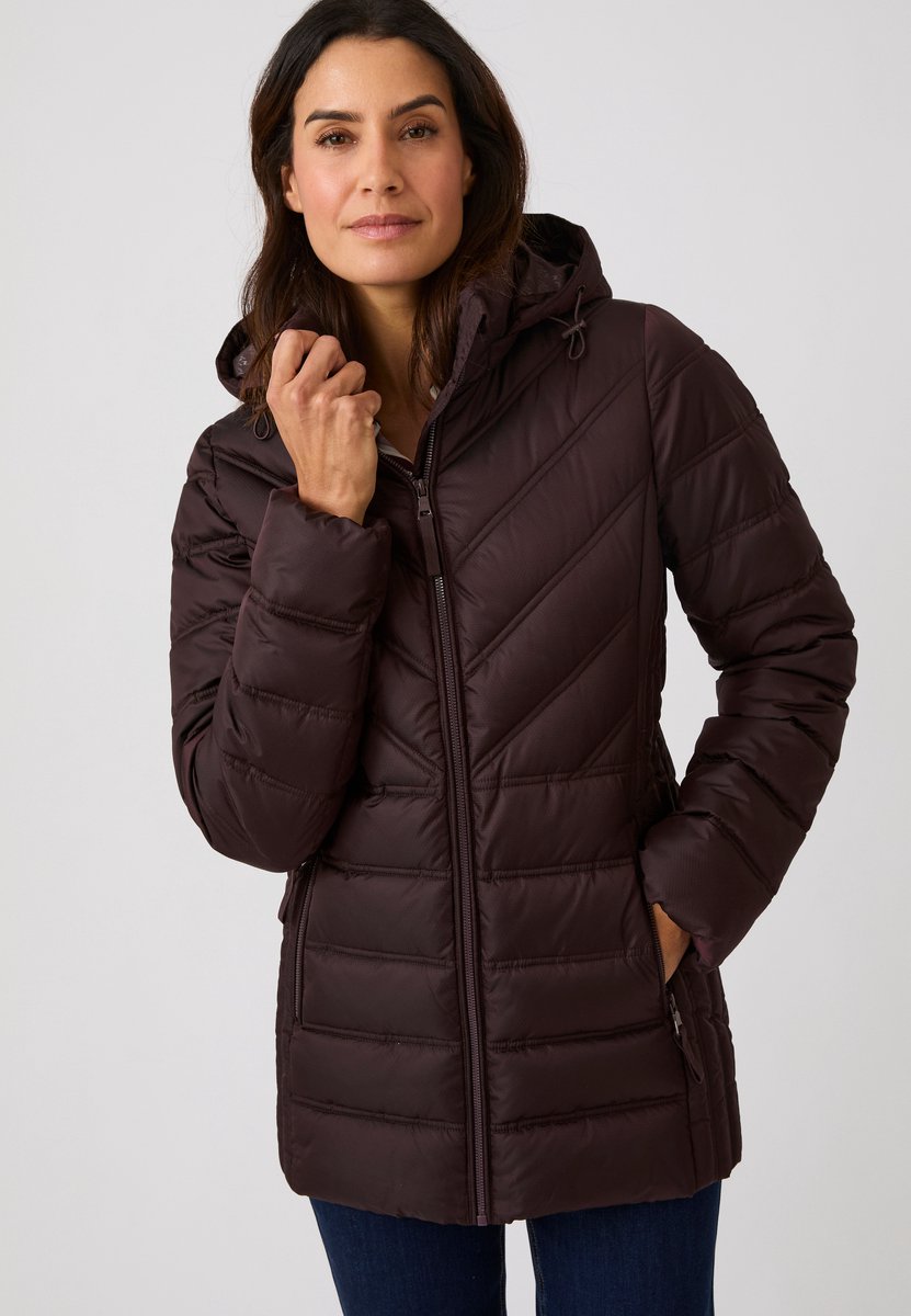 Damart Stoffen Thermolactyl parka met reliëf Dames – 50-52 Bruin