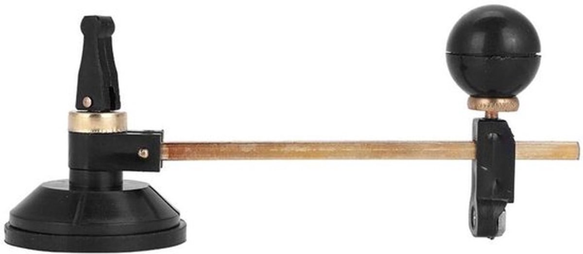 Ronde Glaskapper, Model met 6 Wielen - Met Zuignap voor Cirkel, 30 cm