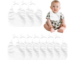 10 Schilderbibs voor Baby's - Witte Schortjes als Baby Shower Cadeau voor Jongens en Meisjes - Creatief Speelgoed en Kleurplezier