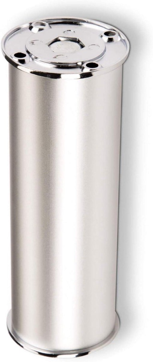 Meubelvoet - Verstelbare poot - Meubels verhogen - Vloerbescherming - 50 x 150 mm - Zilver