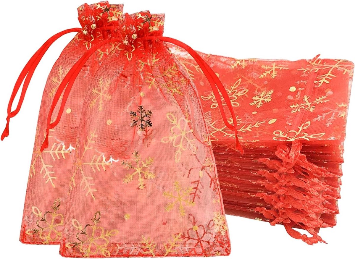 100 Stuks Trouwringen Tassen, Duidelijke Mesh Pouches Perfect voor Bruiloft, Verjaardag en Kerstfeest
