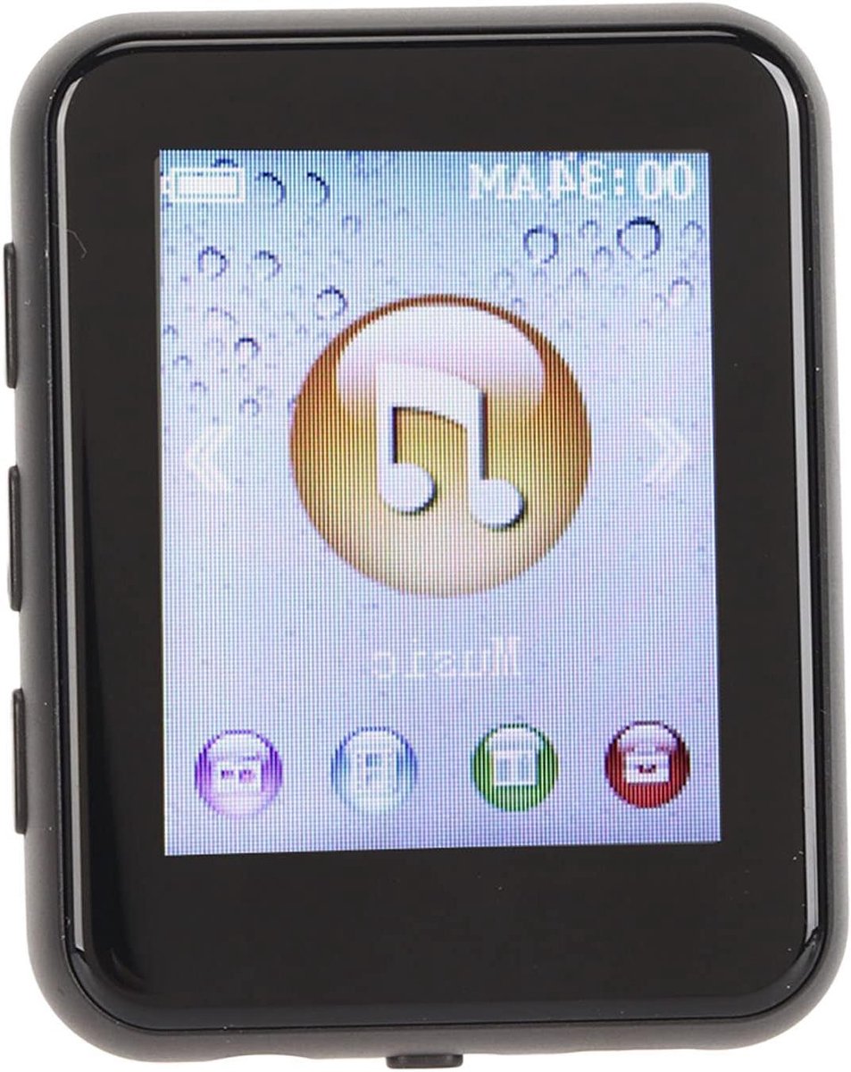 Bluetooth MP3-speler - Muziekspeler Touchscreen - Muziek Luisteren - HiFi Lossless Geluid - 8GB - Zwart