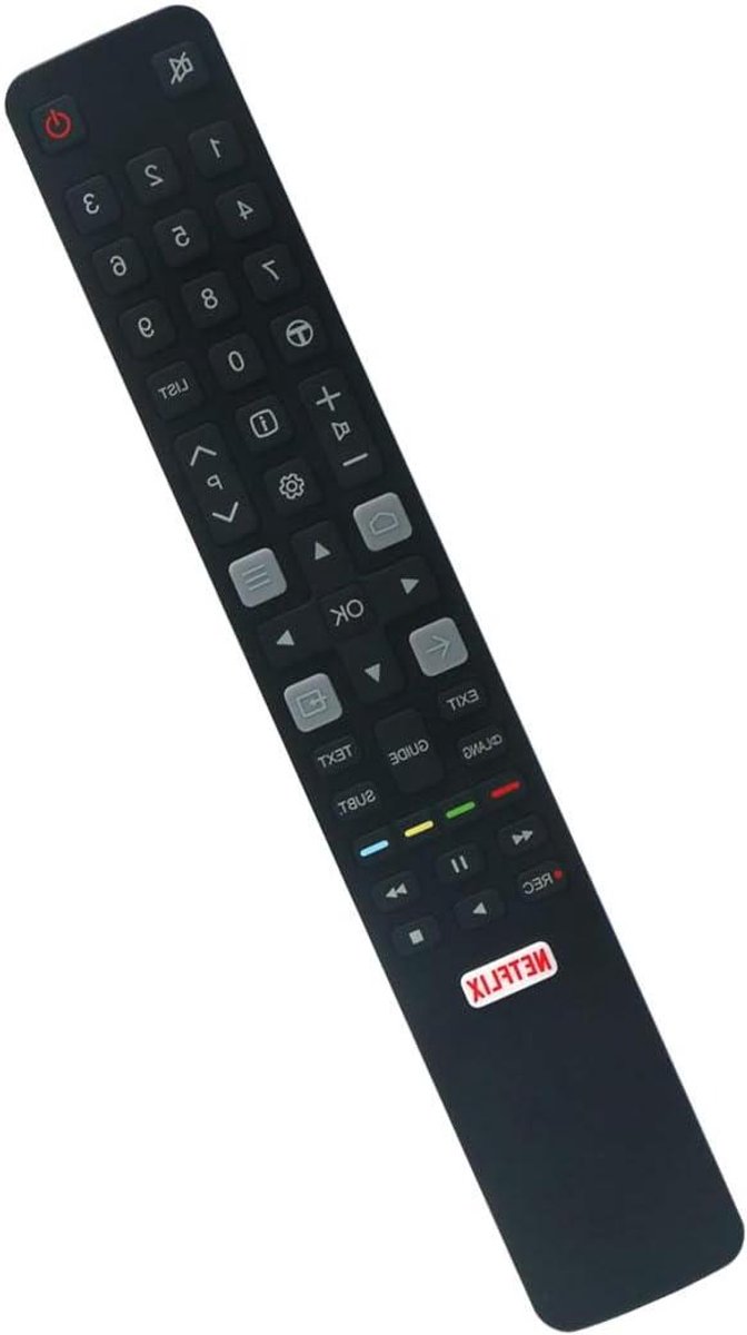Afstandsbediening Vervang - Universele Controller - TV Bediening - Directe Compatibiliteit - 12 x 7.7 x 0.3 cm - Zwart