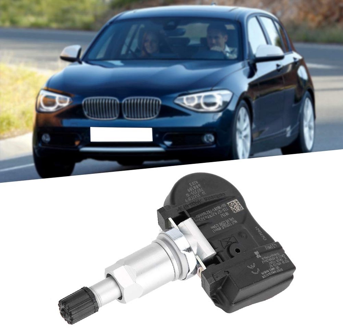 TPMS Sensor - Bandenmonitor Sensor - Bandenspanning Controleren - Realtime Bandconditie - 30-35 psi - Zwart