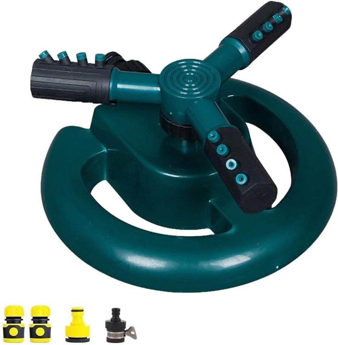 Tuinsproeier - Gazon sproeier - Planten water geven - Driearmig 360 graden - Tot 20m² - Groen