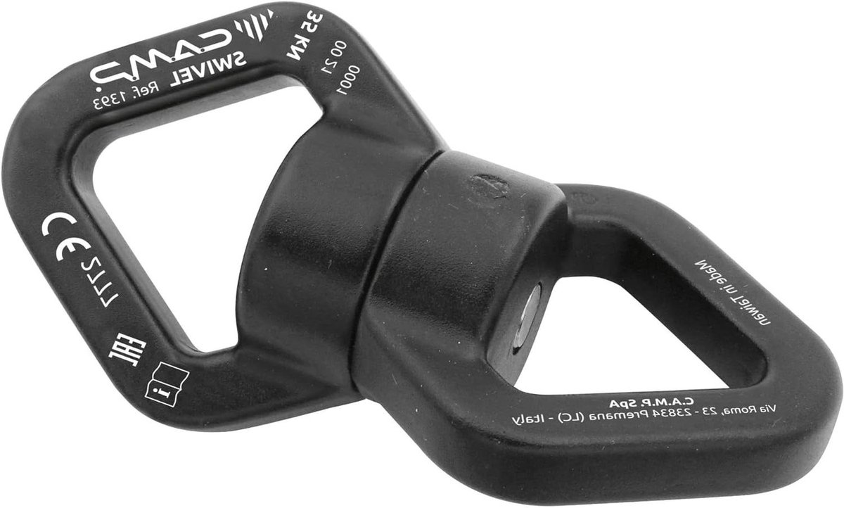 Draaibaar Anker - Touw Verhinderaar - Valbeveiliging Gebruiken - Voorkomt Verdraaien Touw - 5 inch Lengte - Zwart