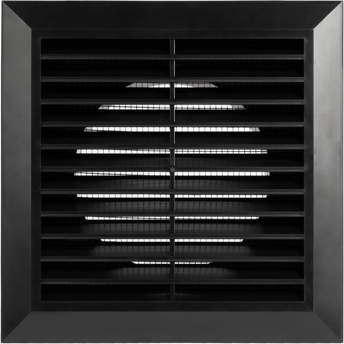 Ventilatierooster - Afzuigkap rooster - Luchtcirculatie verbeteren - Met insectengaas - 4 inch - Zwart