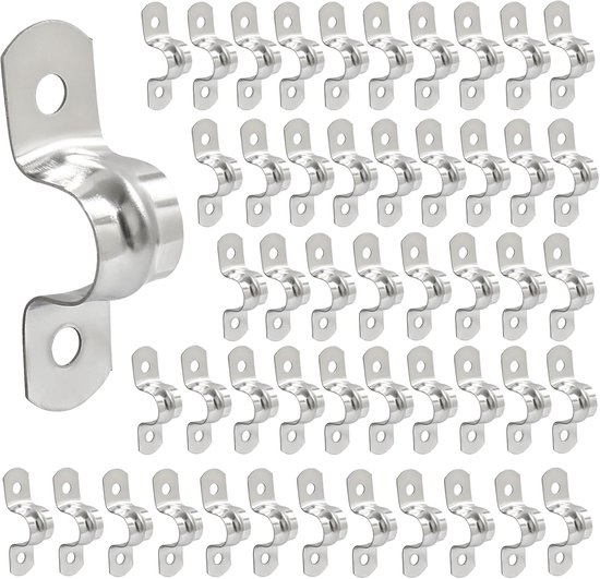 TOP-Vigor 25 Stks 8mm (0.3) Stijve Pijp Strap 2 Gaten Buis Bandjes 201 Rvs U Beugel Spanning Buis Clip Klem voor Pijp Bevestiging TOP-Vigor 25 Stks 8mm (0.3) Stijve Pijp Strap 2 Gaten Buis Bandjes 201 Rvs U Beugel Spanning Buis Clip Klem voor Pijp Bevestiging