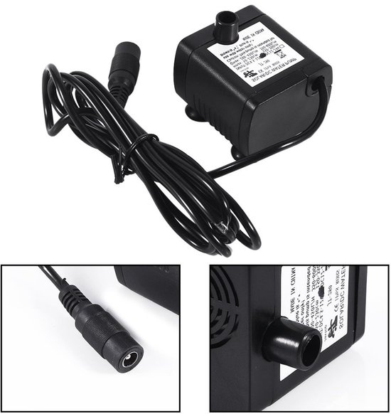 Mini Submersible Pomp 12V voor Aquarium, Fontein en Vijver - Zonne-energie Aangedreven, Waterpomp, Tuinaccessoire — afbeelding 3